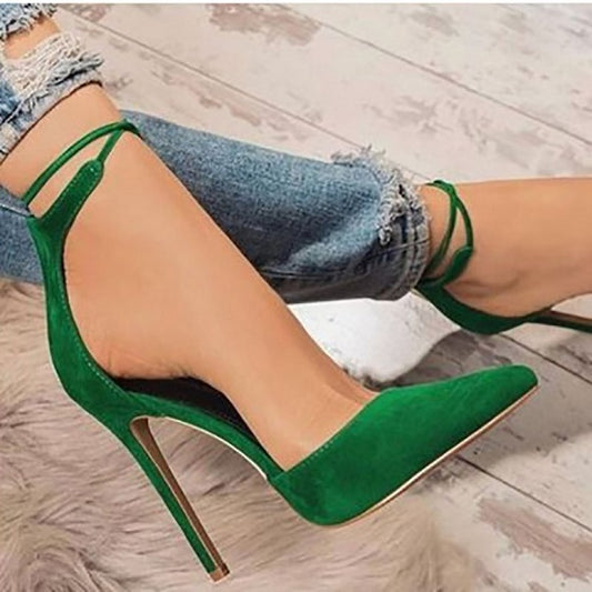 Amber | Cross Strap Stiletto Pumps